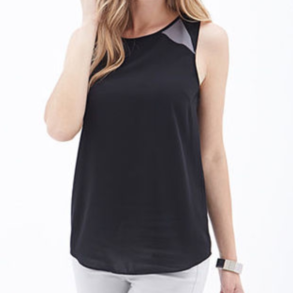 🆕 FOREVER 21 Colorblocked Georgette Tank